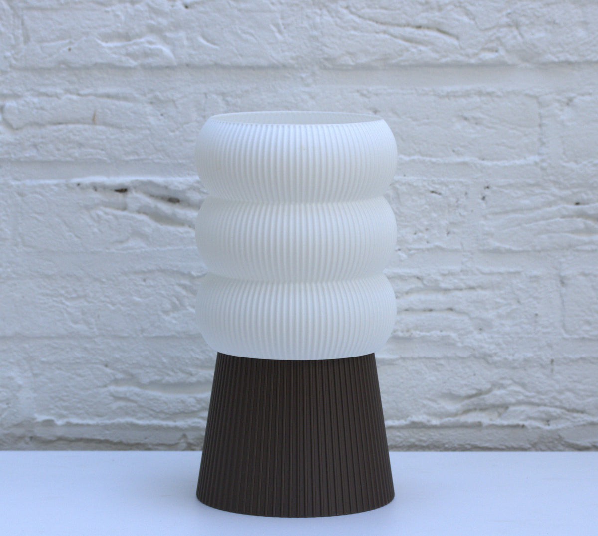 Tafellamp Kumo Cone voet 100mm hoog kap cilinder totum diameter 130mm 150mm hoog 3D geprint