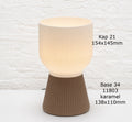 Tafellamp base 36  structuur cone vorm kleur Karamel 11803