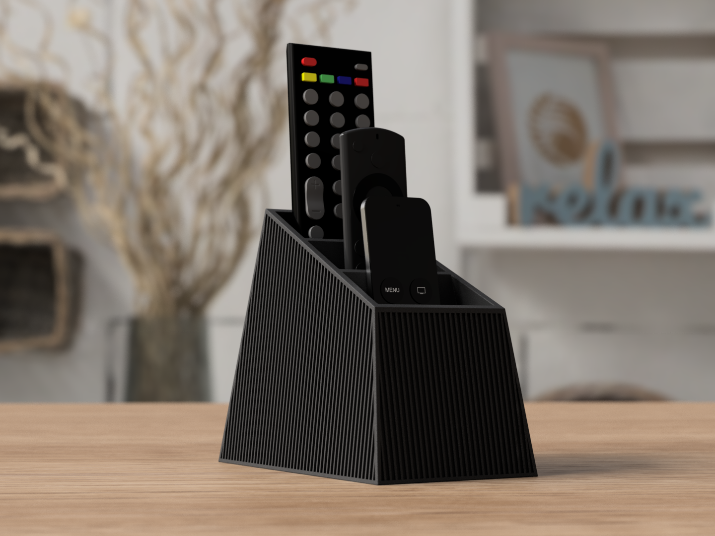 Japandi style houder voor afstandbedieningen remoteholder