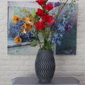 Bloemenvaas 30cm voor droog zijdebloemen in de kleur asgrijs 11102