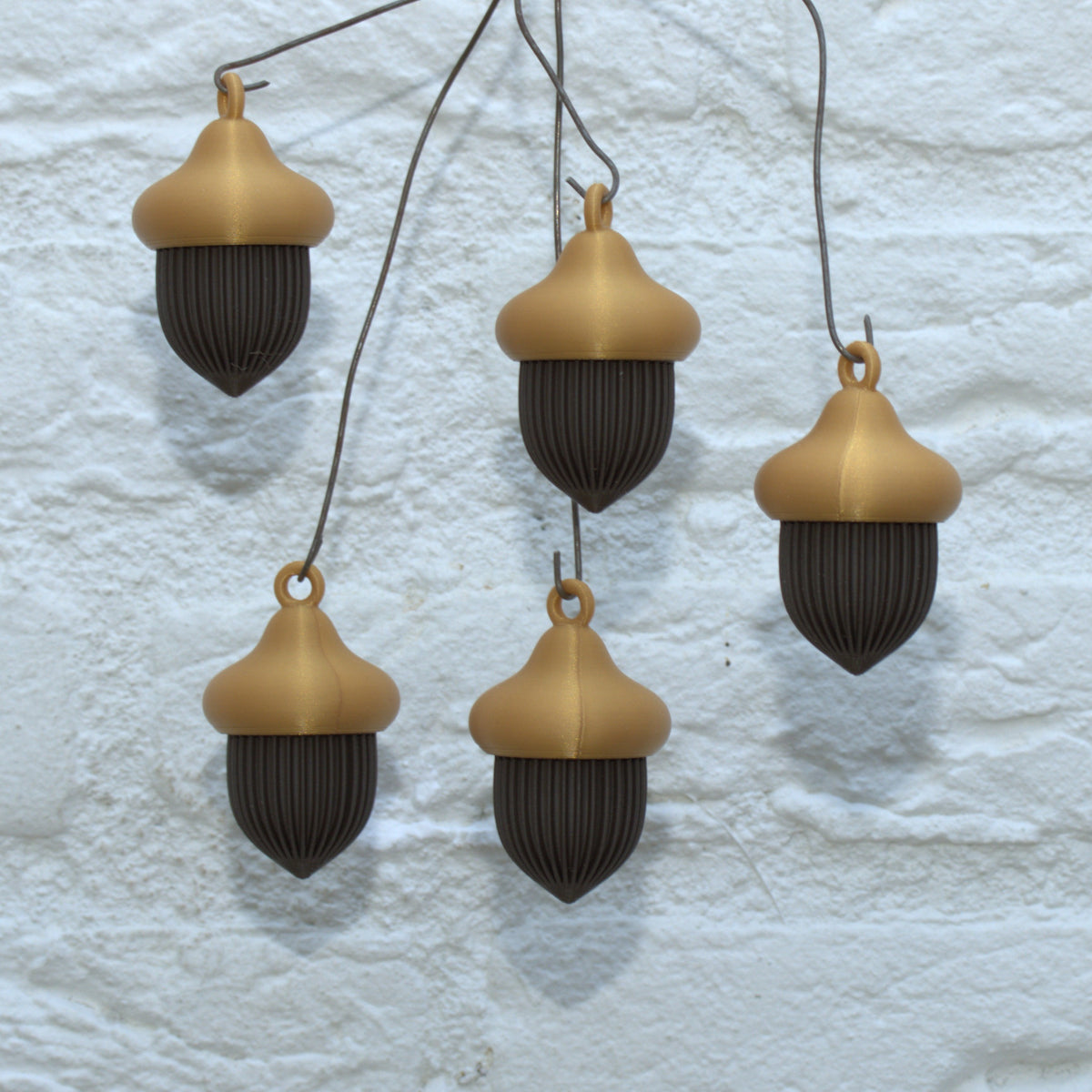 Eikels decoratief | set van 5 Stijlvolle herfstdecoratie kerstdecoratie