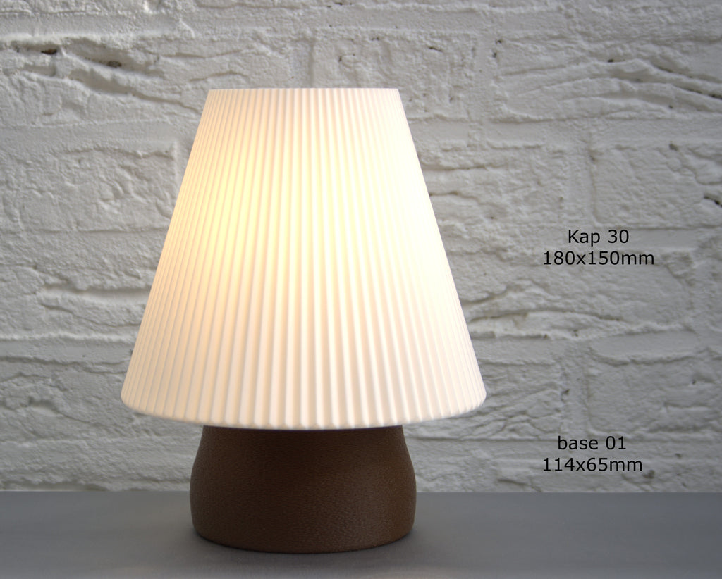 Tafellamp base 36  structuur cone vorm kleur Karamel 11803