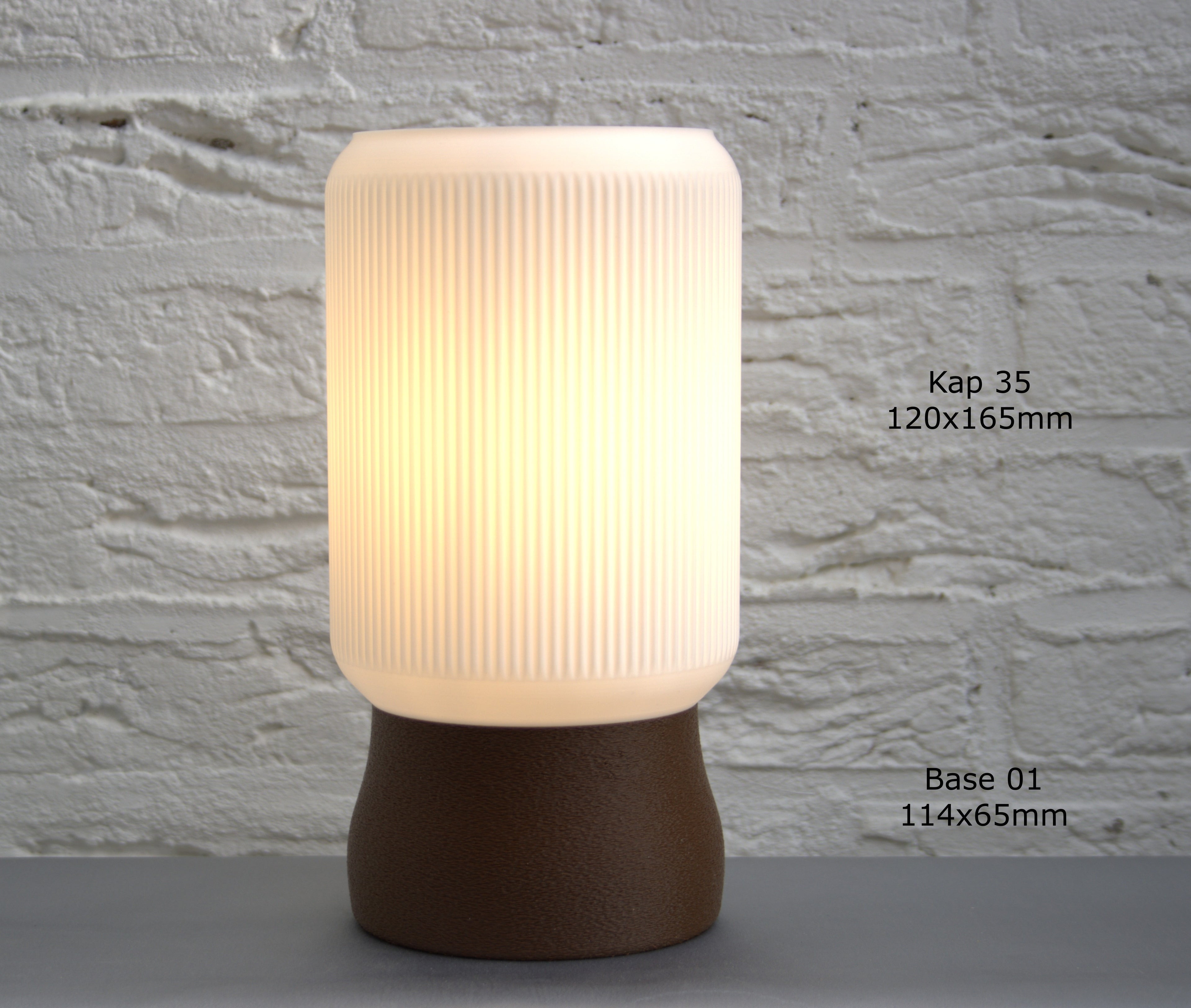 Tafellamp base 36  structuur cone vorm kleur Karamel 11803